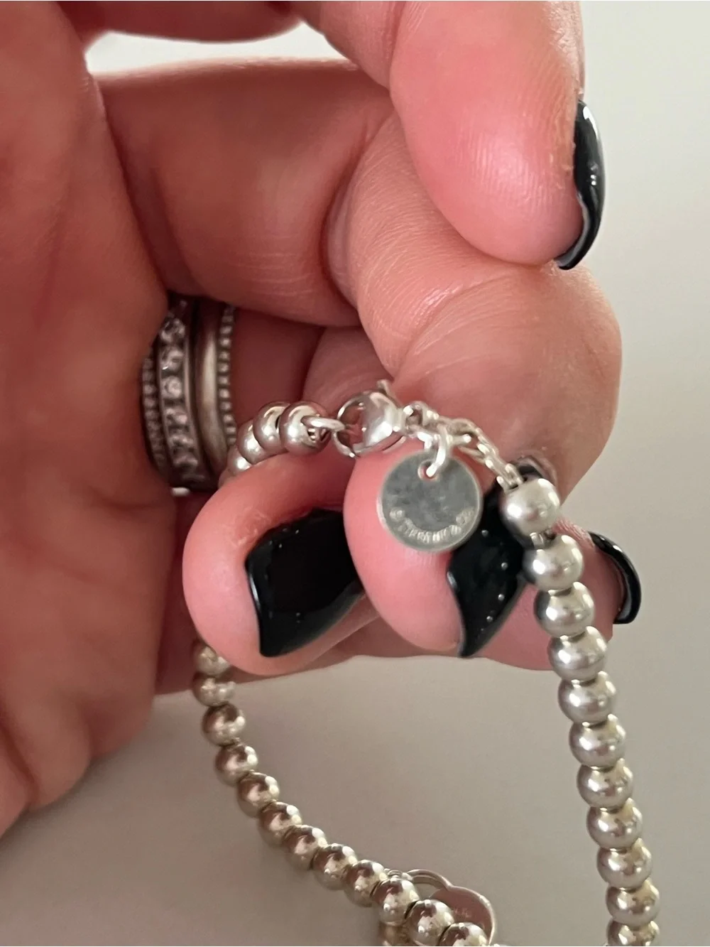 Authentic Tiffany & Co. Return to Tiffany Mini Heart Tag Bead Bracelet XS 6.25”